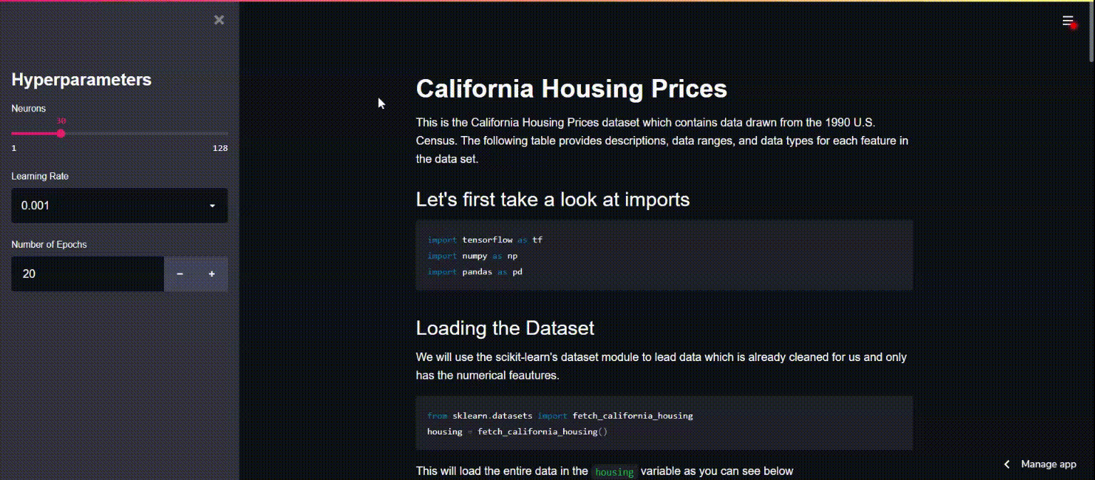 Streamlit housing price prediction app